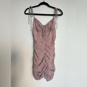 Pink & Brown Ruched Dress - American Threads